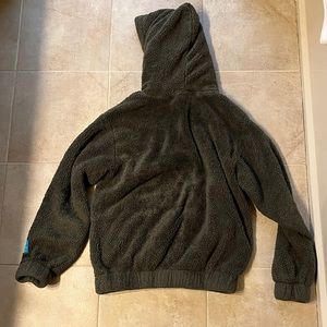 Zaful Fleece Green Sherpa Hoodie
